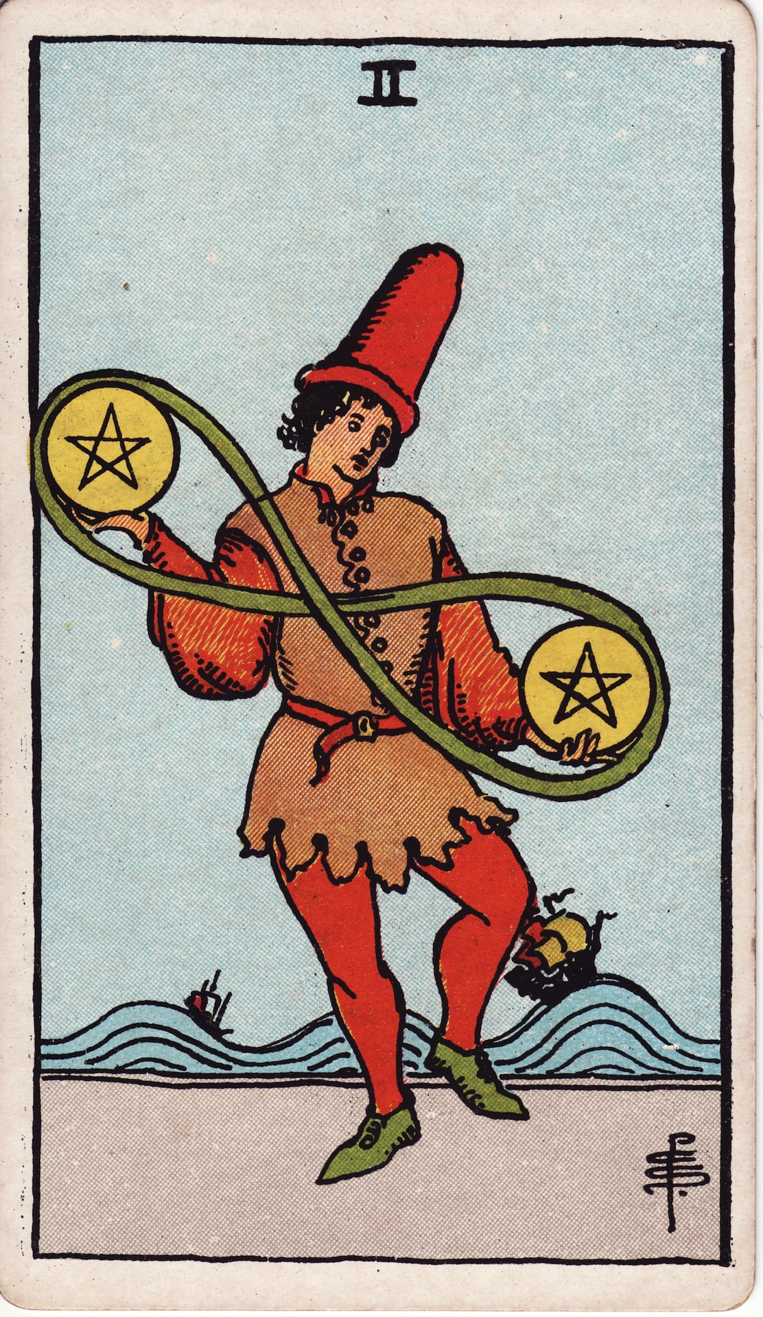 펜타클 2(Two of Pentacles) 타로 카드