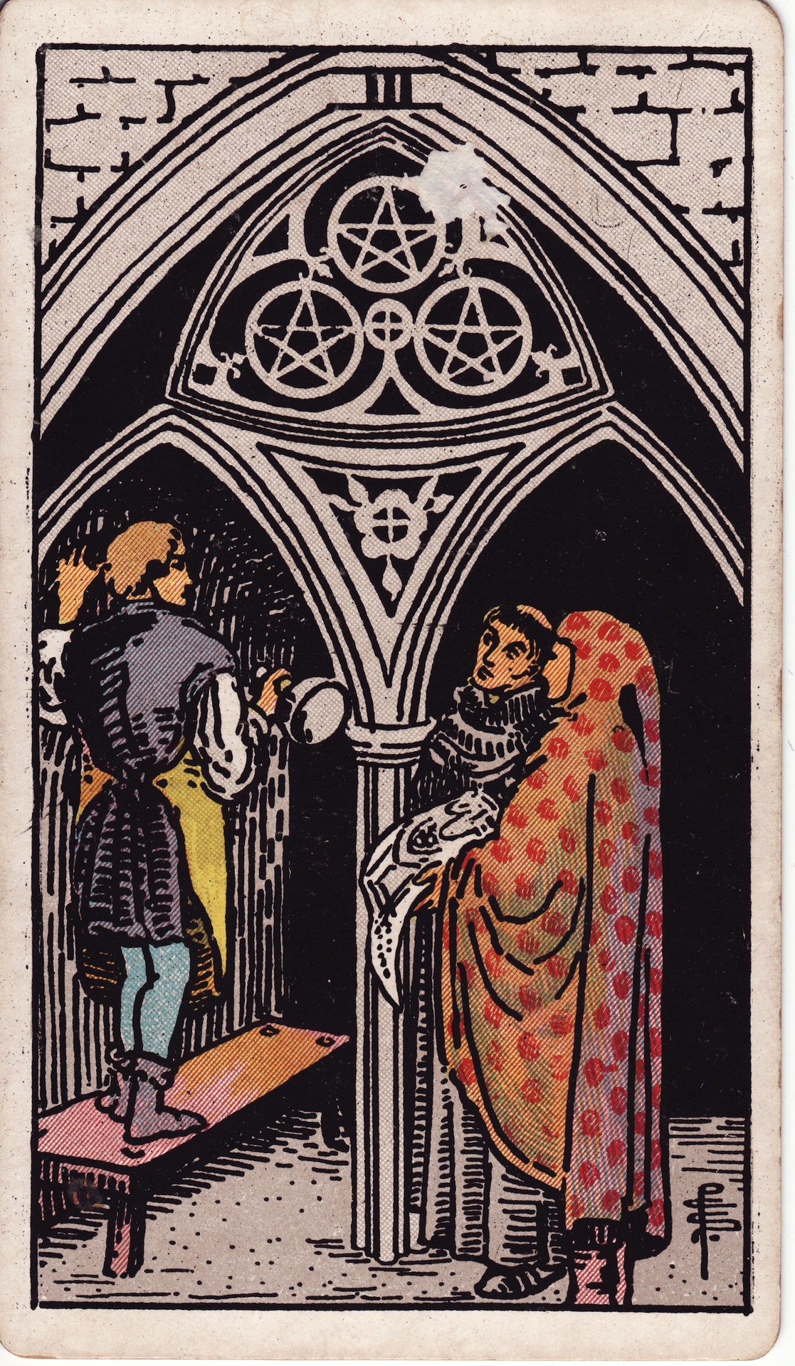 펜타클 3(Three of Pentacles) 타로 카드